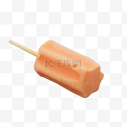 橙色水果味冰淇淋