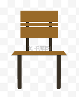 方形正面椅子插画
