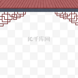 中国风长廊图片_屋檐中国风雕刻背景元素