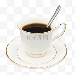 小勺子图片_白色茶杯茶水