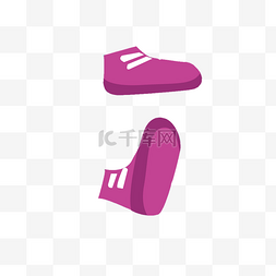紫色运动鞋图片_一对紫色的鞋