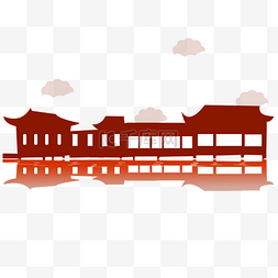 中式古建筑剪影