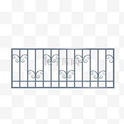 铁艺围栏平面图片_欧式花纹围栏