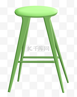 绿色椅子家具插画
