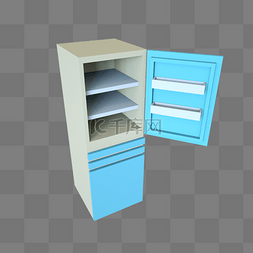 家用冰箱图片_蓝色25D家用冰箱