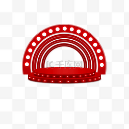 红色灯笼舞台装饰元素