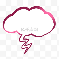紫色手绘对话框图片_紫色爆炸云朵对话框