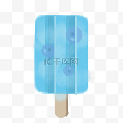 清凉冰棍图片_夏季蓝莓雪糕PNG素材