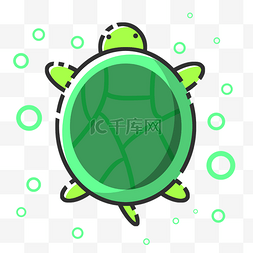 乌龟图片卡通图片_绿色卡通乌龟