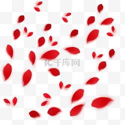 漂浮花瓣元素红色花瓣