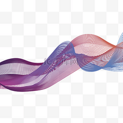 炫彩紫色渐变图片_几何曲线波浪纹线条