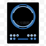 黑色家用电磁炉
