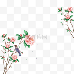 植物花卉中国风图片_复古花卉边框