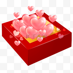 红色爱心礼盒包装