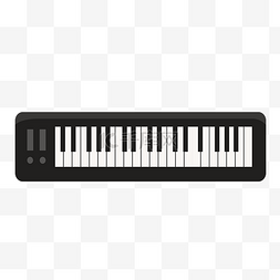 钢琴插图图片_黑色立体架子钢琴插图