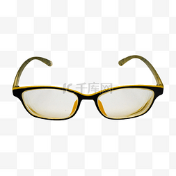 镜架镜片图片_黄色近视眼镜