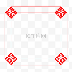 中国风素材框图片_ 红色边框