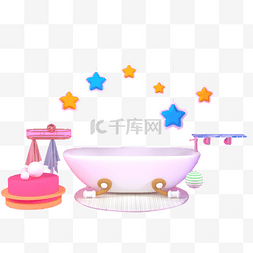 圆形浴缸图片_家居用的卡通浴缸