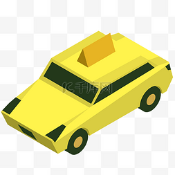 黄色立体出租车