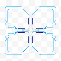 群聊模块图片_科技模块划分蓝色边框