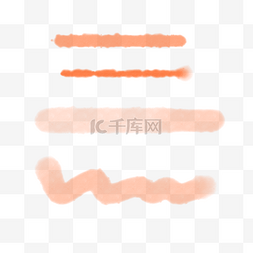 双十一效果字体图片_橘色水彩纹路底纹