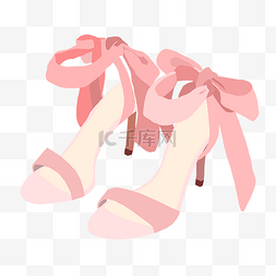 粉色凉鞋图片_高跟鞋凉鞋图案
