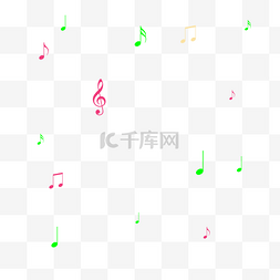 音乐节宣传图片_彩色音符音乐节宣传