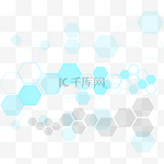 科技感荧光绿色六边形