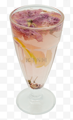 紫色菊花柠檬水