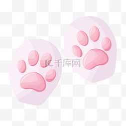 粉色脚印图片_粉色的熊掌
