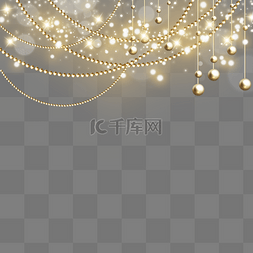 金色坠图片_圣诞节吊坠珠子光效