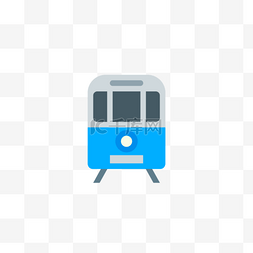 蓝灰色元素图片_蓝灰色列车图标