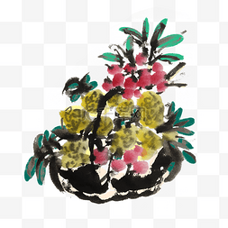 夏日酸甜菠萝手绘插画