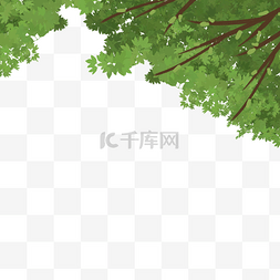 森林大树卡通图片_绿色的大树免抠图