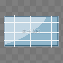 灰色方形窗户元素