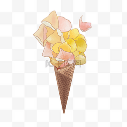 花瓣冰淇淋图片_花瓣冰淇淋素材