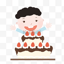 儿童节日生日庆祝图片_儿童节蛋糕男孩