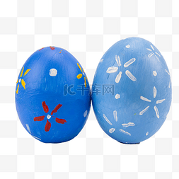 蓝色花纹复活节彩蛋