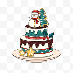 圣诞节节日可爱蛋糕