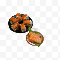 日本元素图片_日式寿司三文鱼