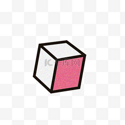 数学方块图片_红色的正方体免抠图