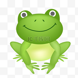 绿色青蛙图片_一只绿色小青蛙