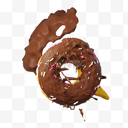 甜甜圈海报图片_C4D巧克力甜甜圈对话框