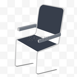 插画椅子图片_黑色的办公椅子插画