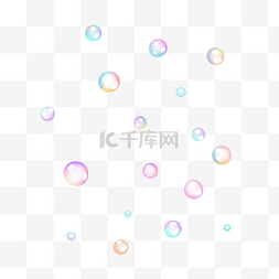 透明气泡彩色图片_泡泡漂浮物