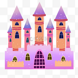 紫色唯美渐变图片_小清新唯美梦幻城堡