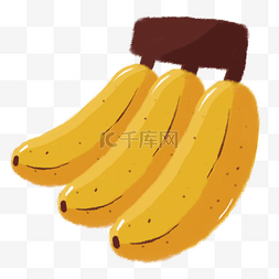 黄色卡通香蕉图片_夏季黄色手绘卡通香蕉装饰