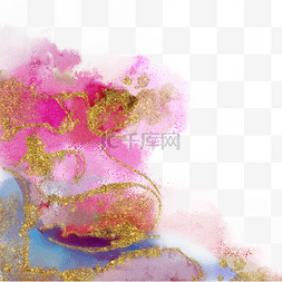 水彩底纹边框图片_复古水彩描金线金鎏金底纹纹理