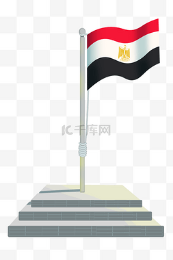 埃及飘扬国旗