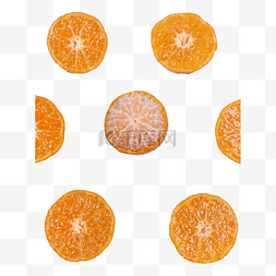 水果排列切开的砂糖小橘子新鲜食